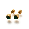 Ion Plating(IP) 304 Stainless Steel Stud Earrings EJEW-A118-14G-01-4