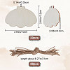 Animal Theme Unfinished Blank Wooden Pendants Set for Painting Arts WOOD-WH0124-26F-2