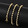 Rack Plating Brass Ball Chain Necklaces for Women NJEW-G102-01A-G-2