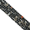 Natural Black Agate Bead Strands G-A130-2mm-K01-1