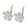 Brass Micro Pave Cubic Zirconia Hoop Earring Findings KK-S386-04P-1