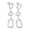 Non-Tarnish Hammered 304 Stainless Steel Stud Earrings EJEW-C067-21P-1