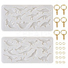 2Pcs 2 Style Dinosaur Pendant DIY Silicone Molds DIY-TA0009-03-2