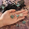 4 Pairs 2 Style Brass Cufflinks AJEW-CF0001-22-6