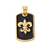 304 Stainless Steel Enamel Pendants STAS-U043-06B-G-1