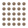 50Pcs Printed Natural Wooden Beads WOOD-TA0001-56-13