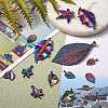 20Pcs 10 Style Rainbow Color Alloy Pendants PALLOY-SZ0001-31-2
