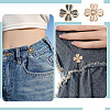 4Pcs 2 Colors Flower Alloy Enamel Adjustable Jean Button Pins DIY-TA0014-92-8
