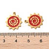 Ion Plating(IP) 304 Stainless Steel Red Enamel Pendants STAS-M102-66G-3