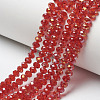 Electroplate Transparent Glass Beads Strands EGLA-A034-T4mm-H11-1