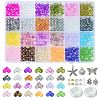 DIY Round Glass Imitation Opalite Beads & Alloy Pendants Bracelets Making Kits DIY-FS0006-39-1