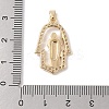 Brass Clear Cubic Zirconia Pendants KK-Z050-04G-3
