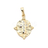 Brass Micro Pave Cubic Zirconia Pendants KK-H089-33G-01-1