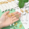 60Pcs 2 Styles Leaf Stainless Steel Round Tray Stick Lapel Pins JEWB-SC0001-75E-4