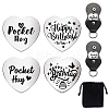 Heart Double-Sided Engraved Stainless Steel Commemorative Decision Maker Coin Set AJEW-GL0002-01L-1