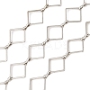 Rack Plating Rhombus Brass Link Chains CHC-M026-01P-02-1