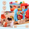 12Pcs Schima Wood Vehicle Wheels and 12Pcs Schima Wood Sticks DIY-OC0004-20-6