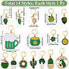 1 Set Cauldron/Beer/Flower Alloy Enamel Pendant Locking Stitch Markers HJEW-SC0001-57-2