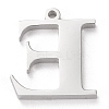 Tarnish Resistant 304 Stainless Steel Letter Pendant Rhinestone Settings LS-STAS-J028-01E-2