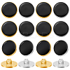 100Pcs 2 Colors Plastic Shank Buttons BUTT-GA0001-12B-1