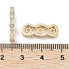Brass Micro Pave Clear Cubic Zirconia Multi-Strands Links LS-KK-B082-15A-G-2