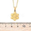 304 Stainless Steel Flower Pendant Necklaces NJEW-H059-30D-G-5