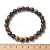 Natural Tiger Eye Bead Stretch Bracelets X-BJEW-K212-B-005-8