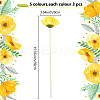 15Pcs 5 Colors Cloth & Flocking Artificial Chrysanthemum Flower FIND-WR0001-79-2