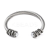 304 Stainless Steel Cuff Bangles for Women STAS-M023-16P-2