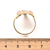 Natural Rose Quartz Chip Finger Rings for Women RJEW-R012-07G-3