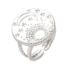 Non-Tarnish 304 Stainless Steel Sun & Moon Planet Open Cuff Ring for Women X-RJEW-B027-20P-2