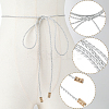3Pcs 3 Colors Imitation Leather Braided Wrap Chain Belts AJEW-GF0011-99-5