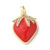 Brass Micro Pave Cubic Zirconia Pendants KK-P290-62G-1