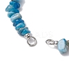 Natural Apatite Chip Nylon Braided Beaded Bracelet Making AJEW-JB01296-07-2
