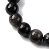 Natural Silver Sheen Obsidian Beads Strands G-F808-C01-14mm-4
