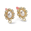 Alloy Crystal Rhinestone Stud Earring Findings EJEW-WH0009-06LG-1