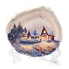Printed Natural Agate Slice Stone Ornament DJEW-M011-04I-3