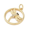 Rack Plating Brass Micro Pave Cubic Zirconia Pendants KK-H509-10G-01-2