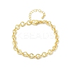 Brass Ring Link Chain Bracelets for Women Men X-BJEW-K273-09G-4