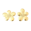 304 Stainless Steel Flower Stud Earrings EJEW-P312-03B-G-4