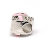Platinum Plated Alloy Rhinestone European Beads MPDL-A023-B05-2