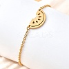 Funny 201 Stainless Steel  Watermelon Link Bracelets BJEW-B128-01G-3