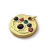 304 Stainless Steel Colorful Rhinestone Pendants STAS-E550-07G-2