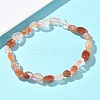 Natural Natural Red Quartz Beads Stretch Bracelets for Women BJEW-Z158-02B-02-2