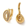 304 Stainless Steel Pave Cubic Zirconia Hoop Earrings for Women EJEW-U019-02G-04-2