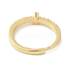 Rack Plating Brass Clear Cubic Zirconia Number 1 Adjustable Rings for Women RJEW-S407-09G-01-3