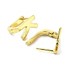 Brass Letter Stud Earrings for Women EJEW-A038-01K-G-2