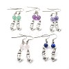 Natural Mixed Stone Dangle Earrings EJEW-JE02887-1