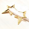 Ion Plating(IP) 304 Stainless Steel Stud Earrings for Women X-STAS-D084-25G-5
