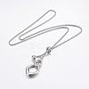 Adjustable 304 Stainless Steel Lariat Necklaces NJEW-L453-70P-1